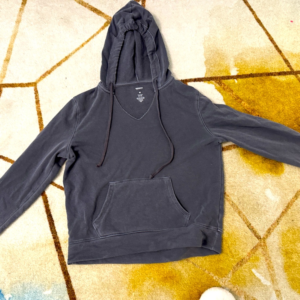 gray Crop Hoodie